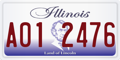 IL license plate A012476