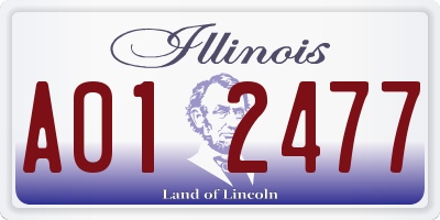 IL license plate A012477