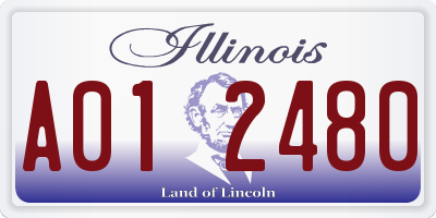 IL license plate A012480