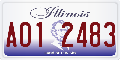 IL license plate A012483