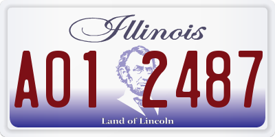 IL license plate A012487