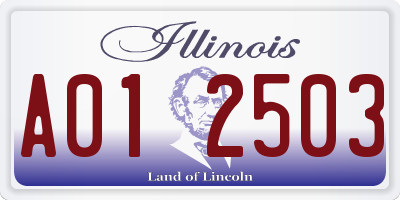 IL license plate A012503