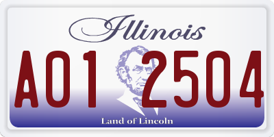 IL license plate A012504