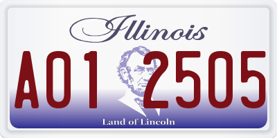 IL license plate A012505