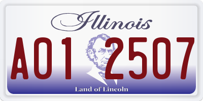 IL license plate A012507