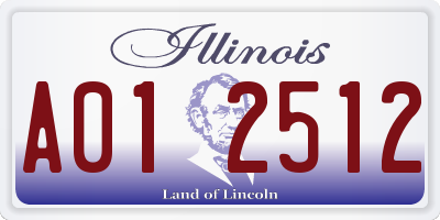 IL license plate A012512