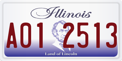 IL license plate A012513