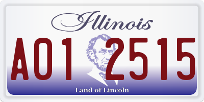IL license plate A012515