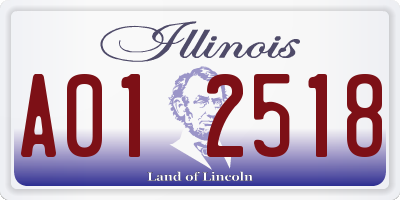 IL license plate A012518