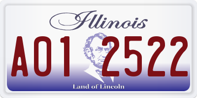 IL license plate A012522