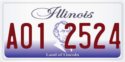 IL license plate A012524