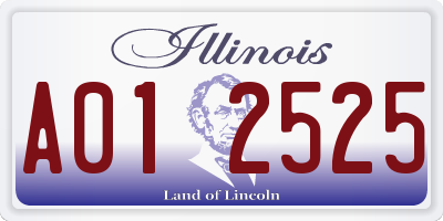 IL license plate A012525