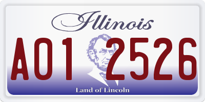 IL license plate A012526