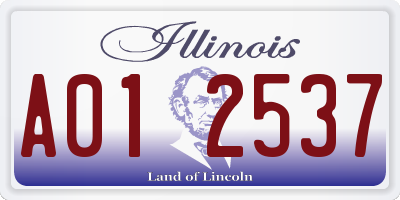 IL license plate A012537