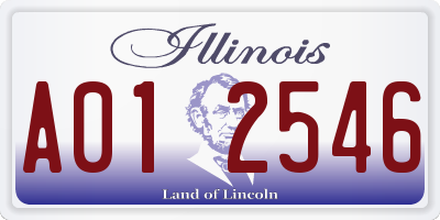 IL license plate A012546