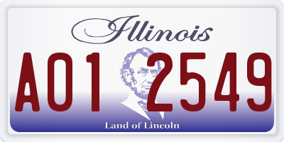 IL license plate A012549