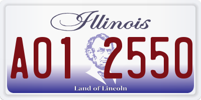 IL license plate A012550