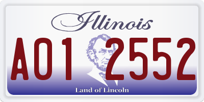 IL license plate A012552