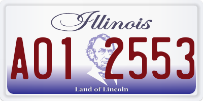 IL license plate A012553