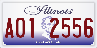 IL license plate A012556
