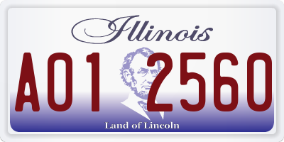 IL license plate A012560