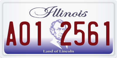IL license plate A012561