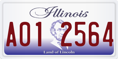 IL license plate A012564