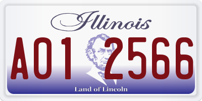 IL license plate A012566