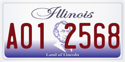 IL license plate A012568