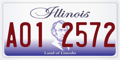 IL license plate A012572