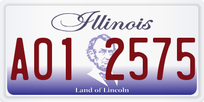 IL license plate A012575