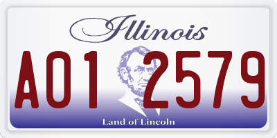 IL license plate A012579