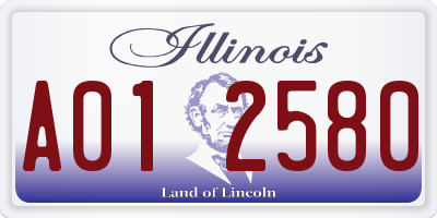 IL license plate A012580