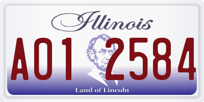 IL license plate A012584
