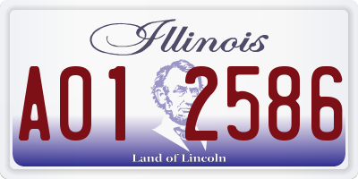 IL license plate A012586