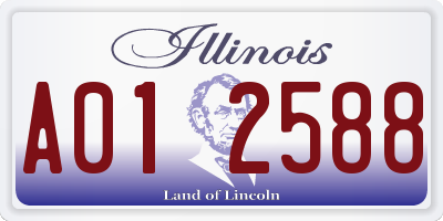 IL license plate A012588