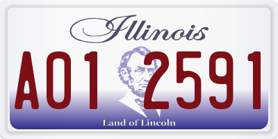 IL license plate A012591