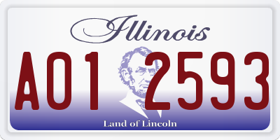 IL license plate A012593