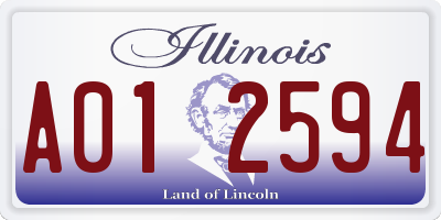 IL license plate A012594