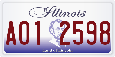 IL license plate A012598