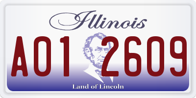 IL license plate A012609