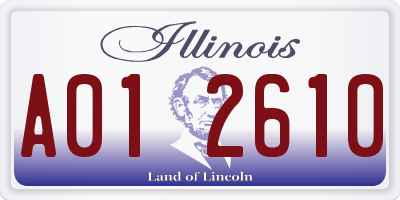 IL license plate A012610