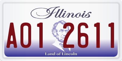 IL license plate A012611