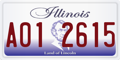 IL license plate A012615