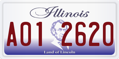 IL license plate A012620