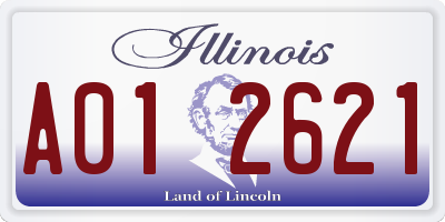 IL license plate A012621