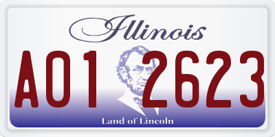 IL license plate A012623