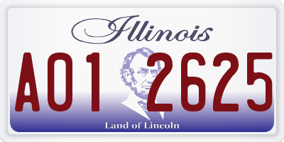 IL license plate A012625