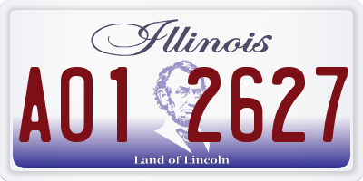 IL license plate A012627