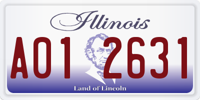 IL license plate A012631